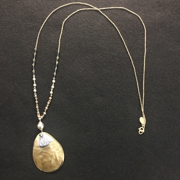 LOFT Jewelry - LOFT Necklace Abalone Pendant on Gold Tone Chain